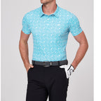 幾何学模様のリズムプリント半袖シャツ