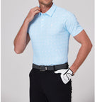 幾何学模様のリズムプリント半袖シャツ