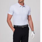 幾何学模様のリズムプリント半袖シャツ