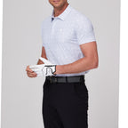 幾何学模様のリズムプリント半袖シャツ