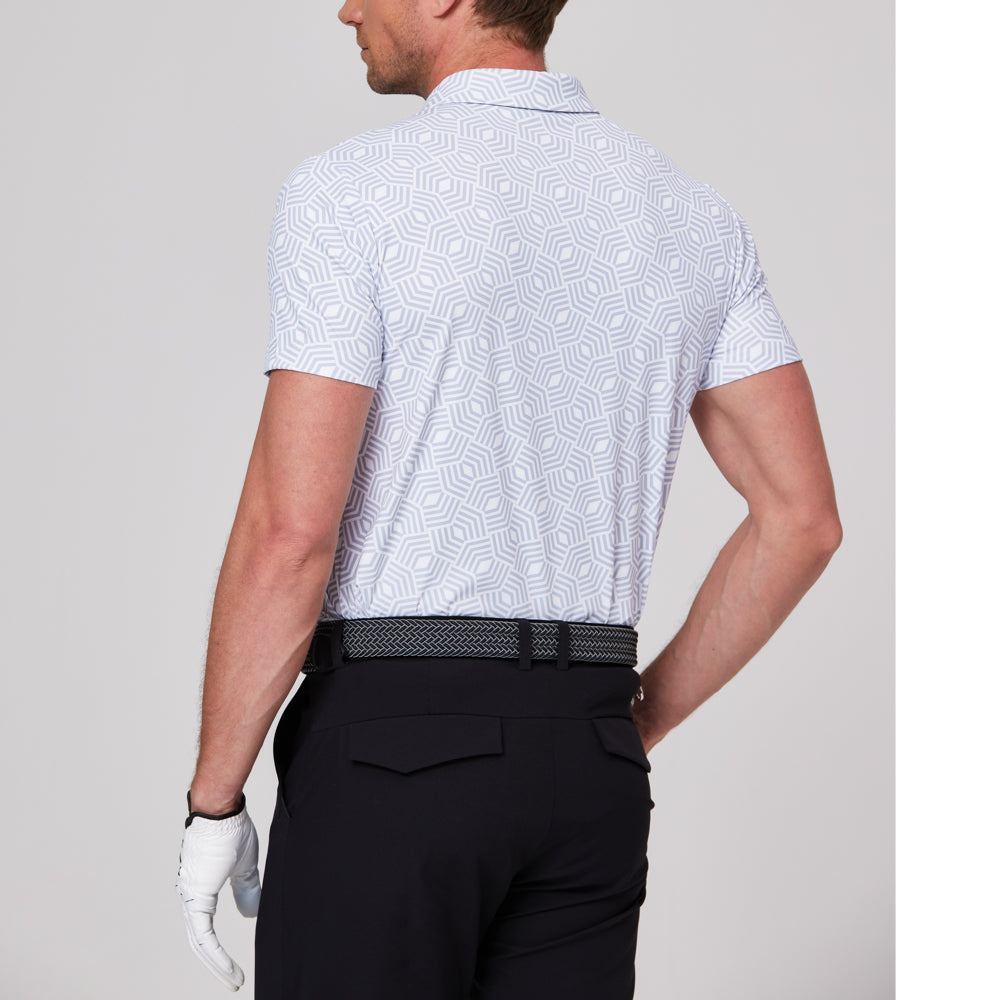 幾何学模様のリズムプリント半袖シャツ