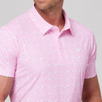 幾何学模様のリズムプリント半袖シャツ