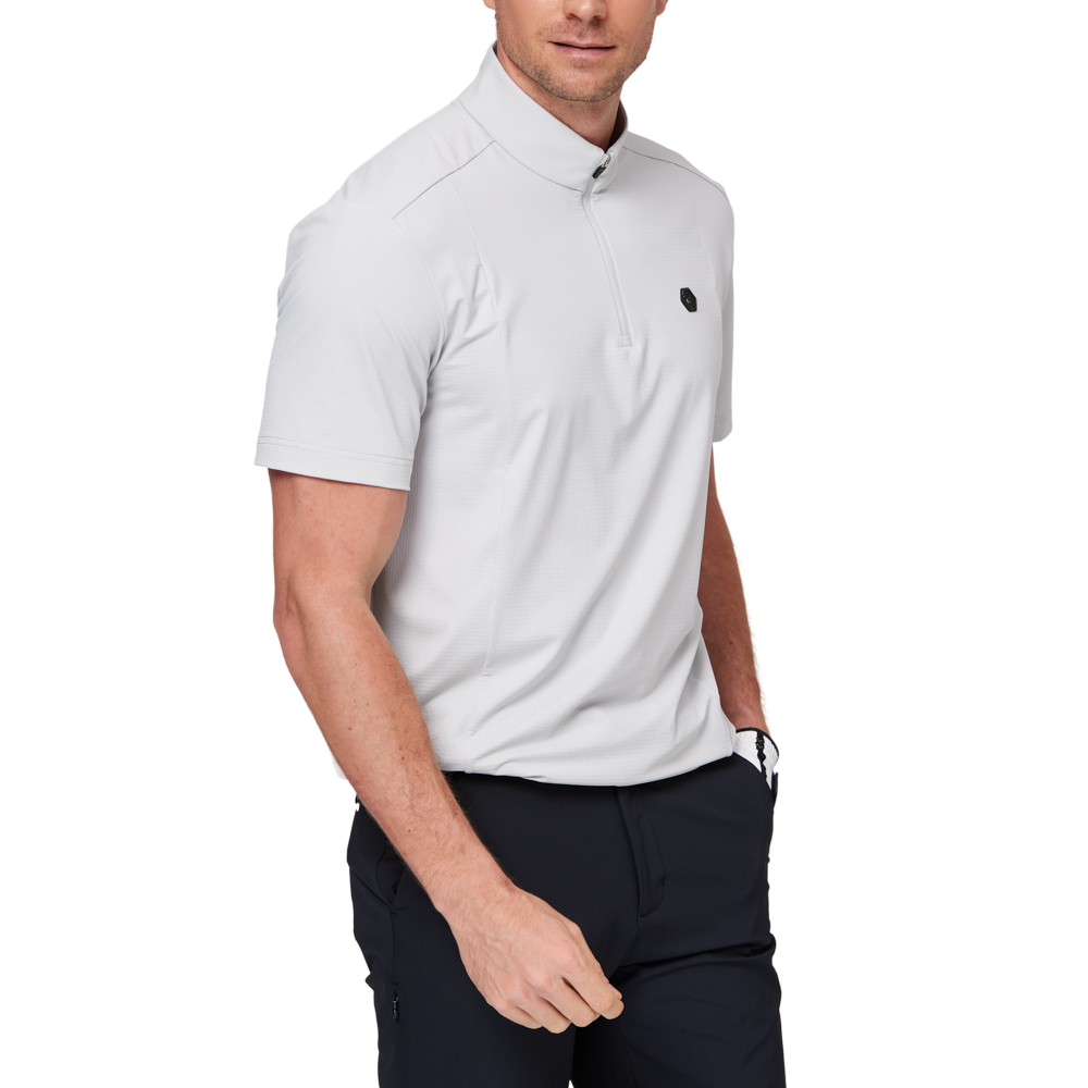 スタンドカラー、半袖