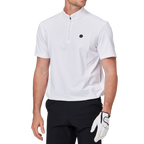 Stand-up collar, half-open short sleeves