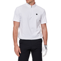 Stand-up collar, half-open short sleeves