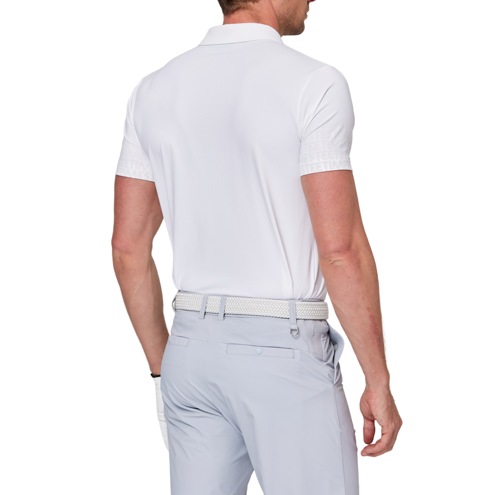 ミニマルなレタリングパッチワーク半袖シャツ