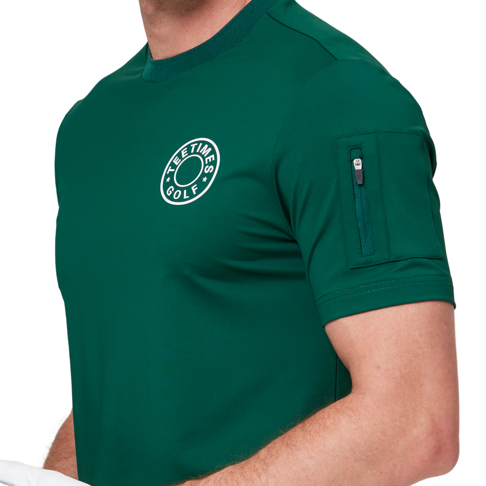 Crew neck functional short-sleeved shirt