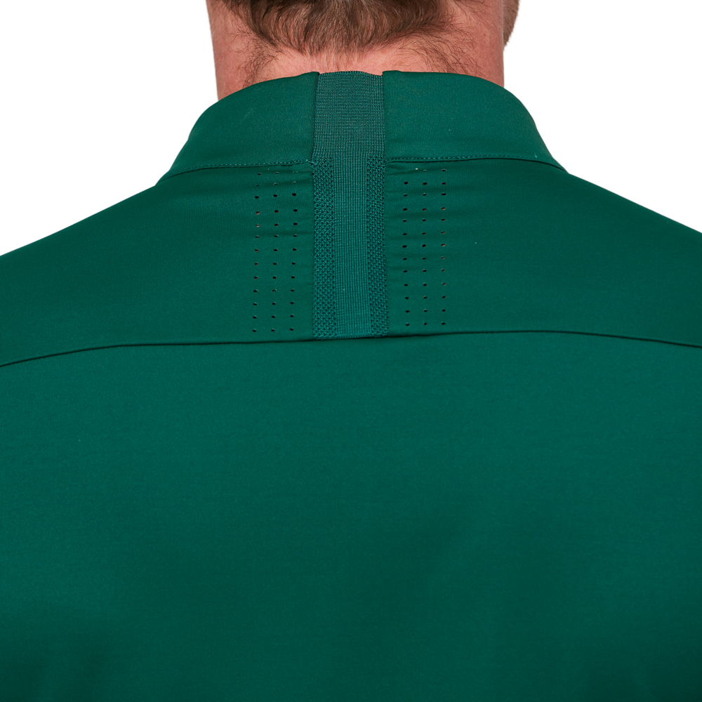 スタンドカラー半袖セーター