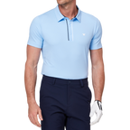 カラーブロックの前立て機能的な半袖シャツ