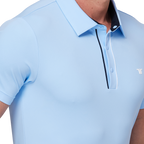 カラーブロックの前立て機能的な半袖シャツ