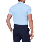 カラーブロックの前立て機能的な半袖シャツ