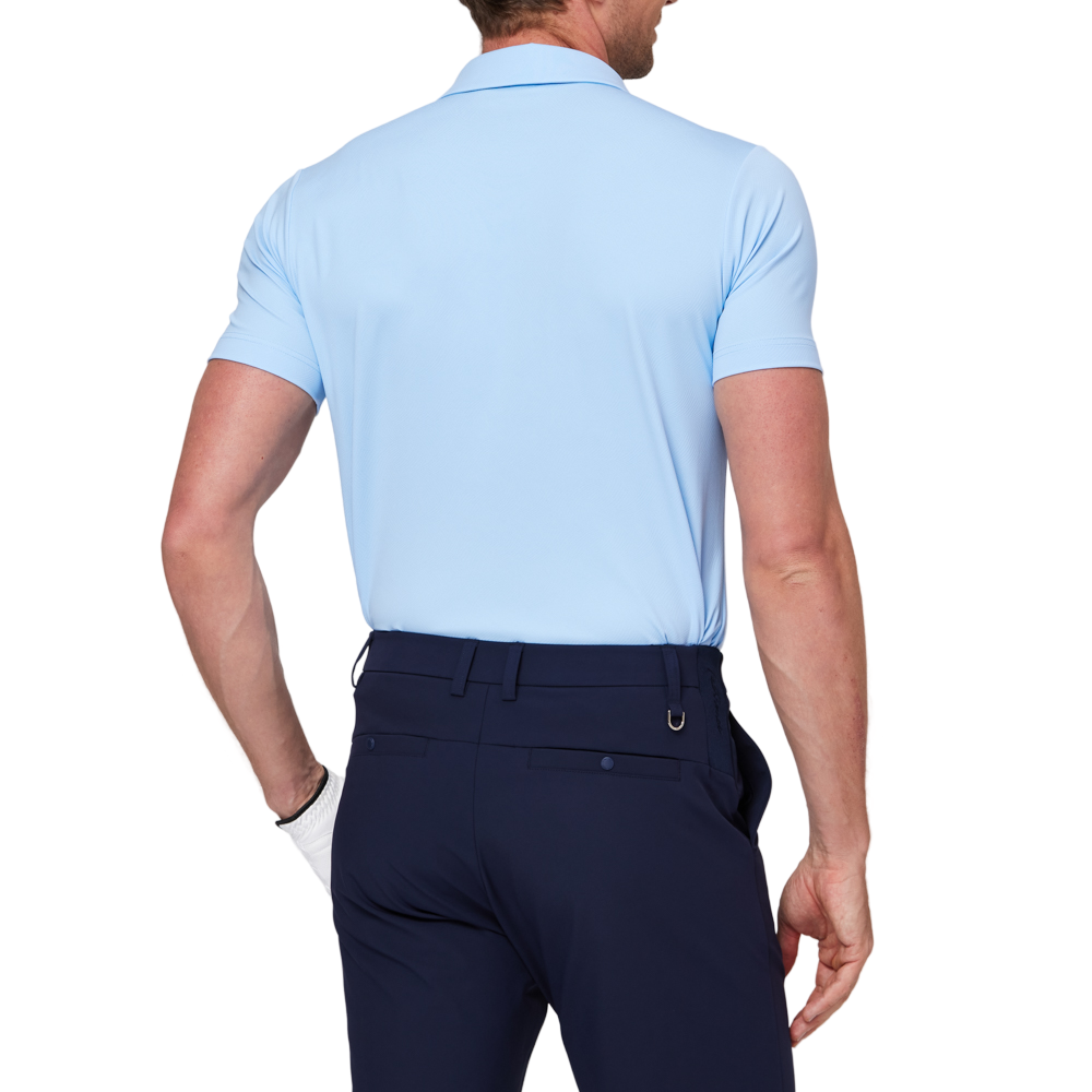 カラーブロックの前立て機能的な半袖シャツ