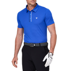 カラーブロックの前立て機能的な半袖シャツ