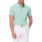 カラーブロックの前立て機能的な半袖シャツ