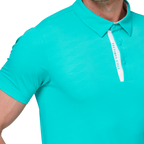 ダイヤモンド柄の涼しげなジャカード半袖シャツ