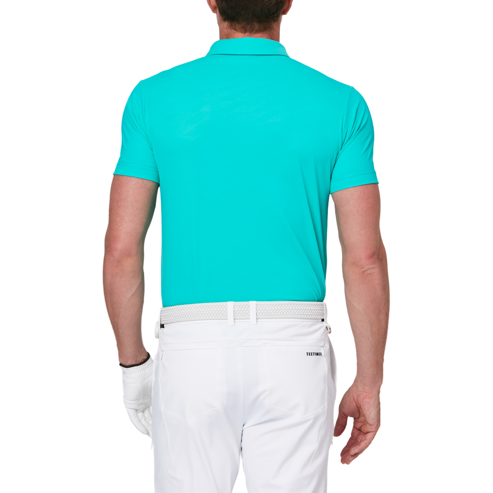 ダイヤモンド柄の涼しげなジャカード半袖シャツ