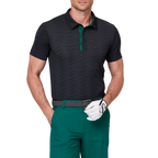 ダイヤモンド柄の涼しげなジャカード半袖シャツ