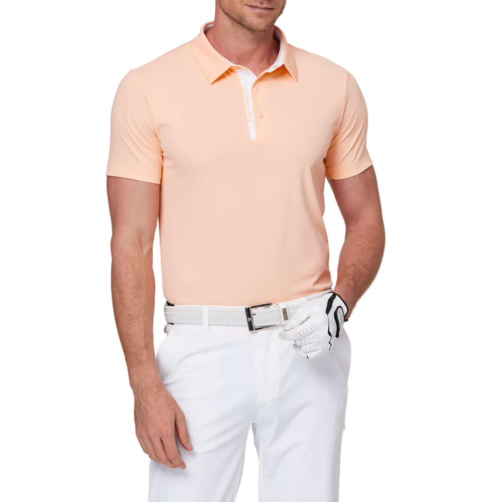 ダイヤモンド柄の涼しげなジャカード半袖シャツ