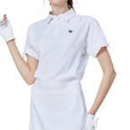 休閑長版寬鬆女短袖上衣(白)