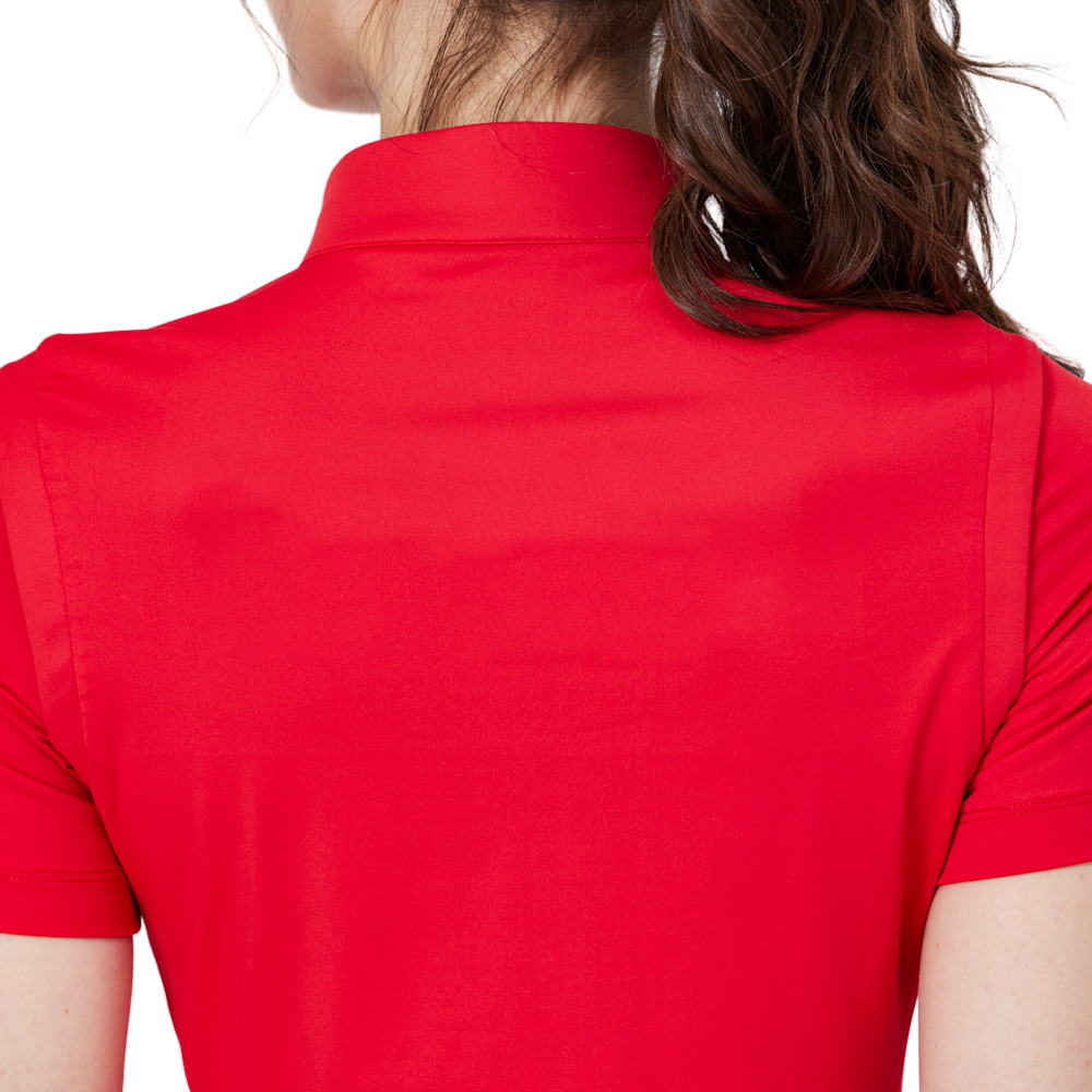 小百褶長版寬鬆女短袖上衣(紅)