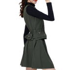 Two-piece women's sports skirt suit (military green)