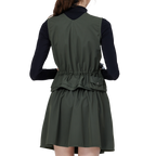 Two-piece women's sports skirt suit (military green)
