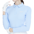 トーナルカラーブロックの長袖トップス（ピンクとブルー）