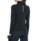 斜めジッパー付きカーキタートルネックスウェットシャツ