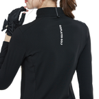 斜めジッパー付きカーキタートルネックスウェットシャツ