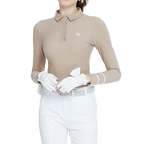 襟付き起毛長袖トップス（カーキ）