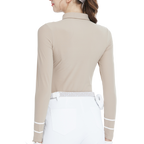 襟付き起毛長袖トップス（カーキ）