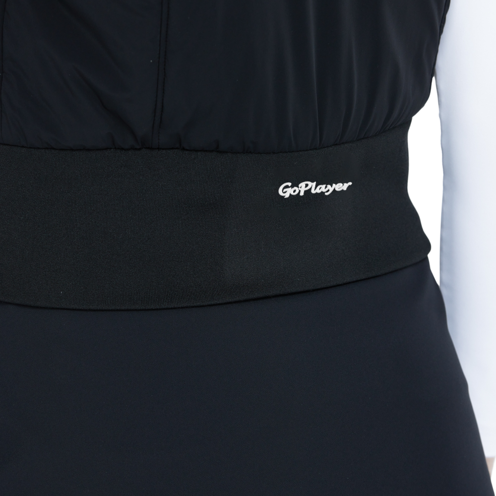 ゴルフダウン半袖ジャケット（ブラック）