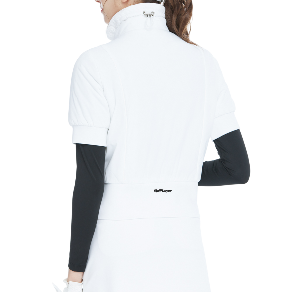ゴルフダウン半袖ジャケット（ホワイト）