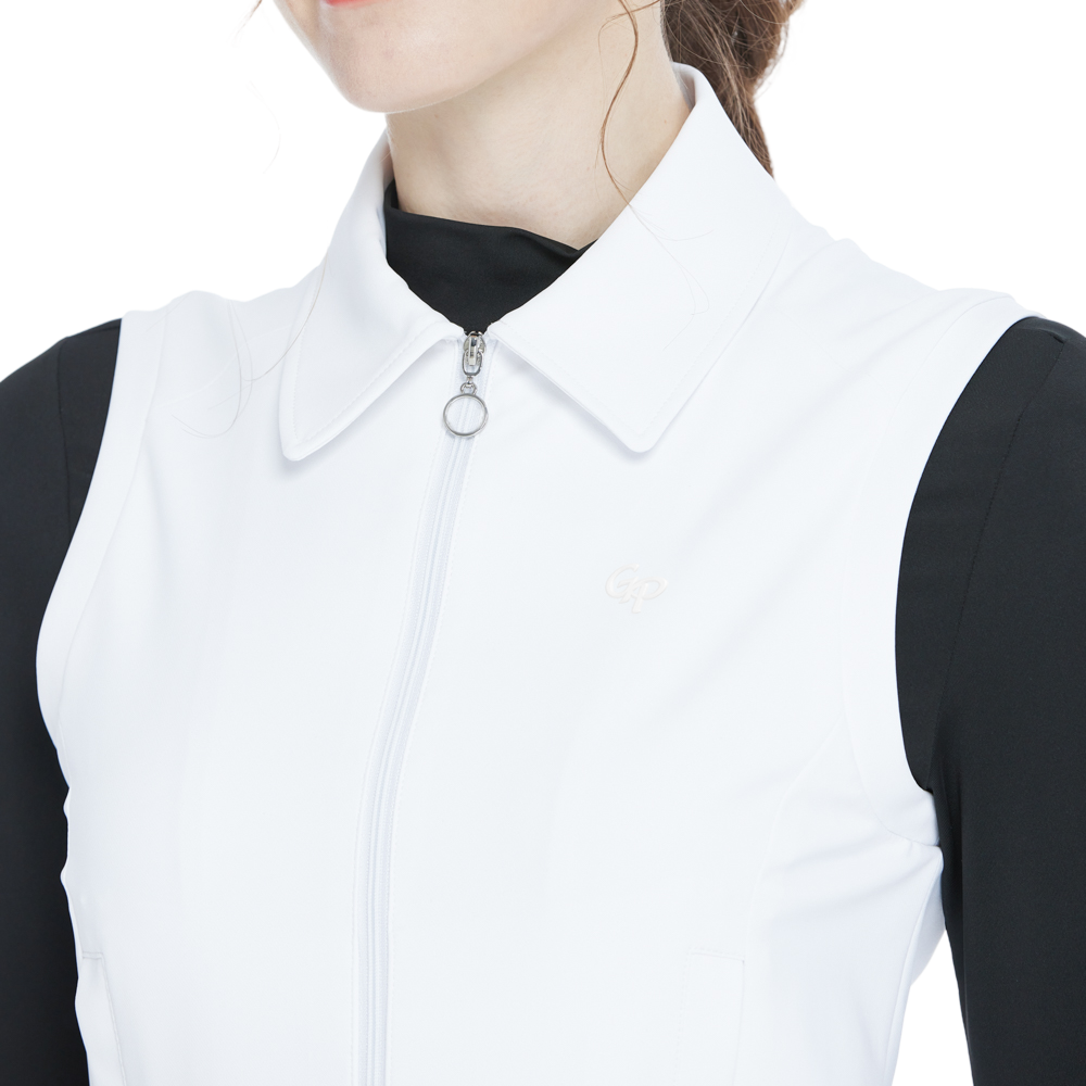 半袖二重ベスト（白）