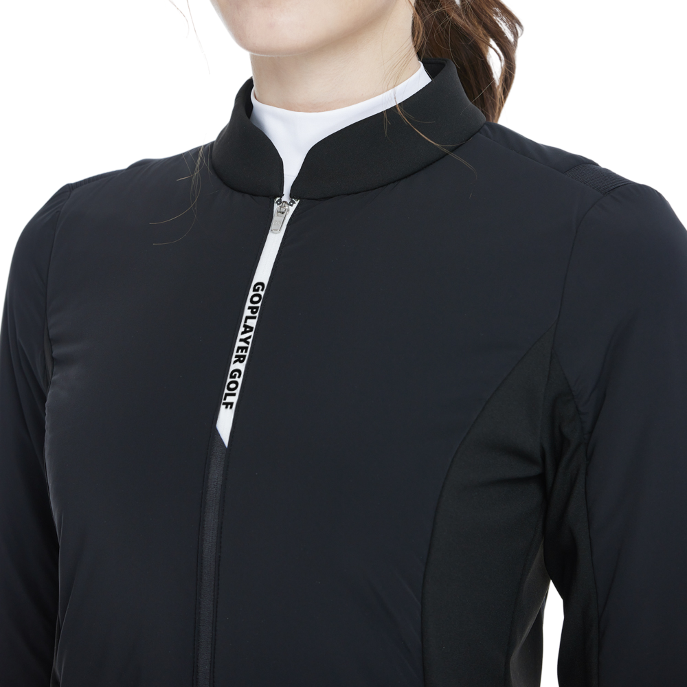 起毛キルティングの暖かいジャケット（ブラック）