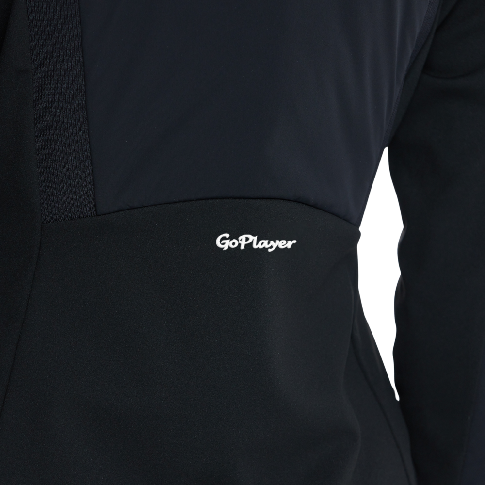 起毛キルティングの暖かいジャケット（ブラック）