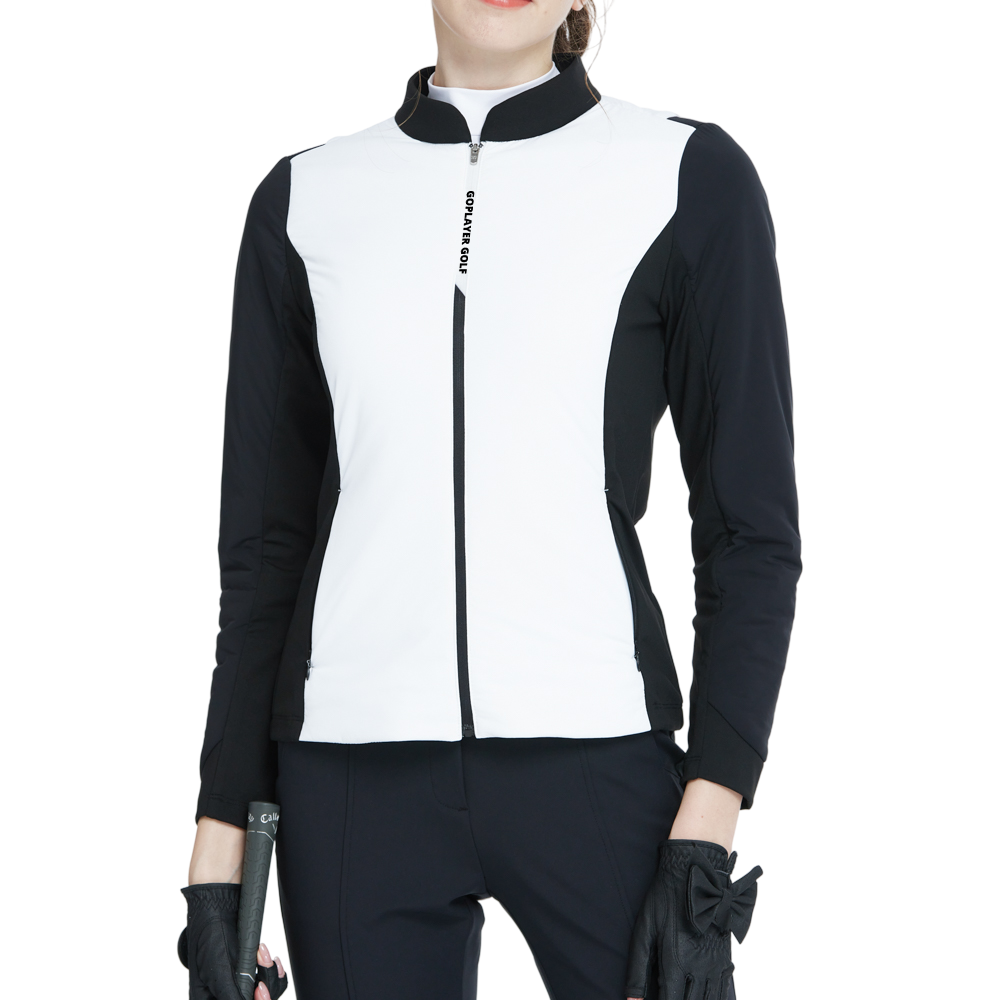 起毛コットン入り暖かいジャケット（ホワイト）