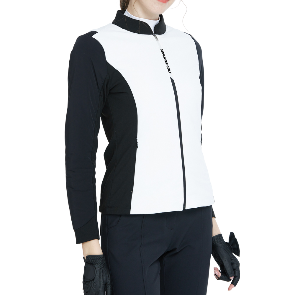 起毛コットン入り暖かいジャケット（ホワイト）