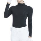 Round neck long-sleeved undershirt (black)