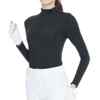 Round neck long-sleeved undershirt (black)