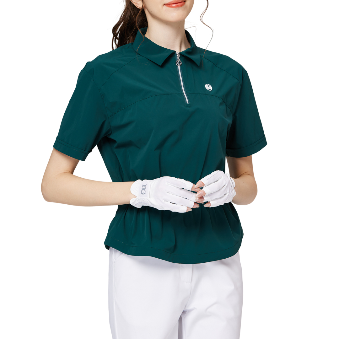 ウエストを絞ったファッショナブルな超薄型レディース半袖トップス