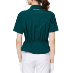 ウエストを絞ったファッショナブルな超薄型レディース半袖トップス