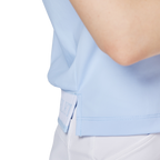 ギャザーの入った袖口と襟が付いたレディース半袖トップス