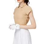 3D刺繍カラー半袖トップス