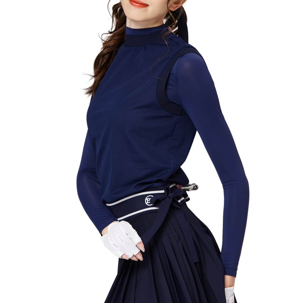 メッシュフェイクツーピース日焼け止めアイスシルクスリーブカバー