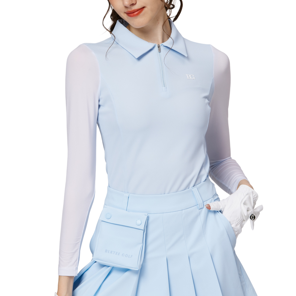 ジッパー付きラペルアイスシルクサンプロテクションスリーブ