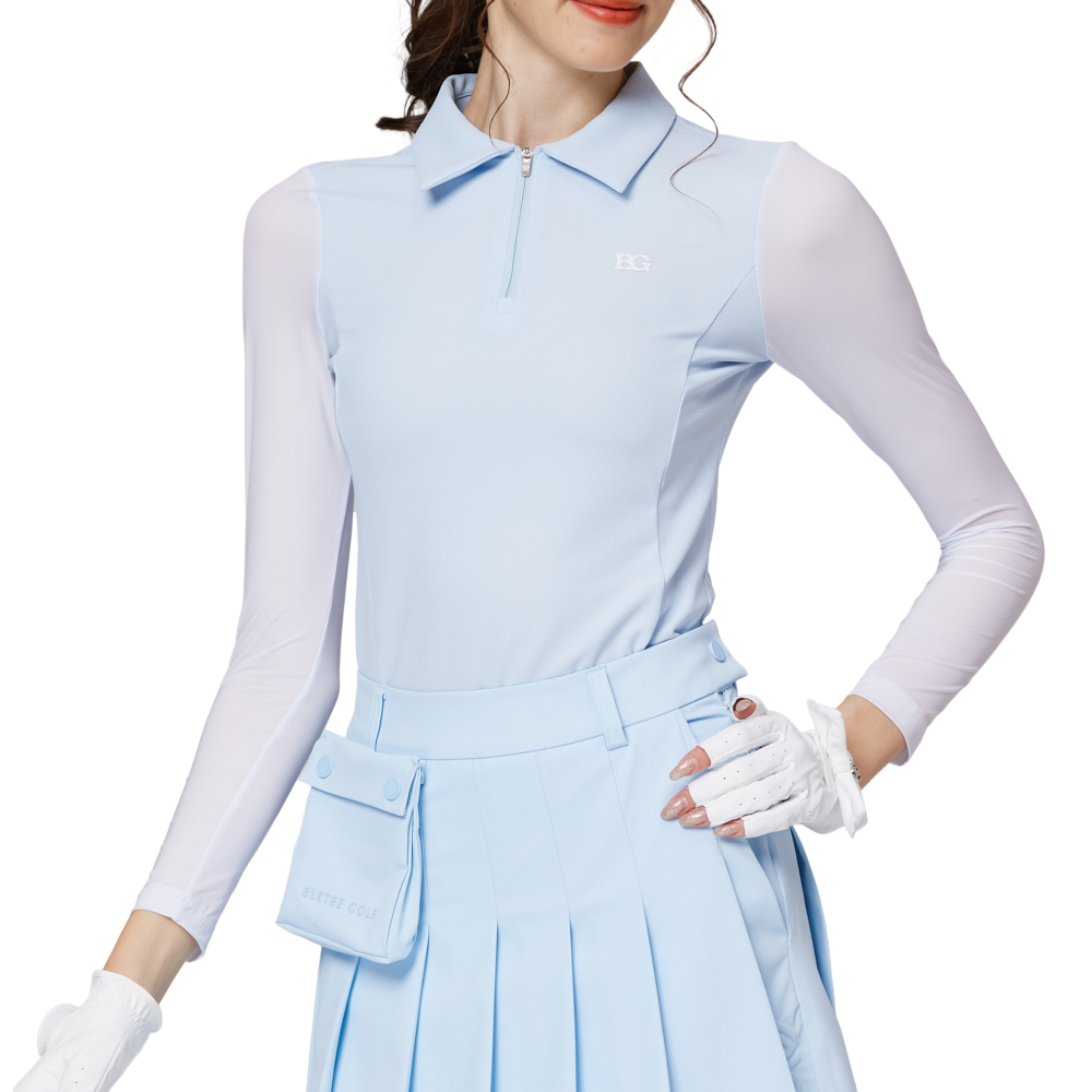 ジッパー付きラペルアイスシルクサンプロテクションスリーブ