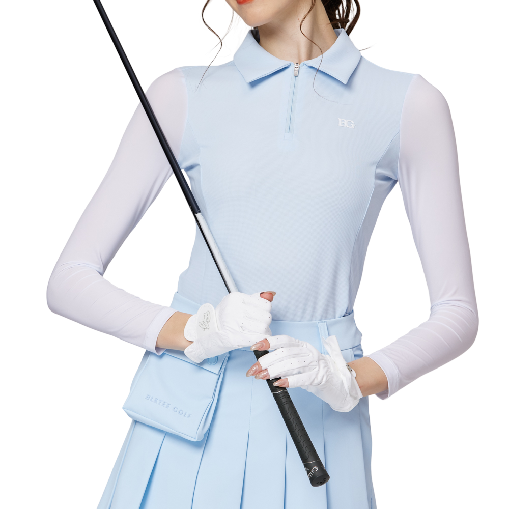 ジッパー付きラペルアイスシルクサンプロテクションスリーブ