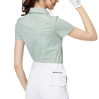 通気性のある襟付きレディース半袖トップス