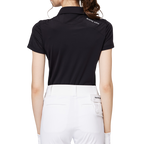 通気性のある襟付きレディース半袖トップス